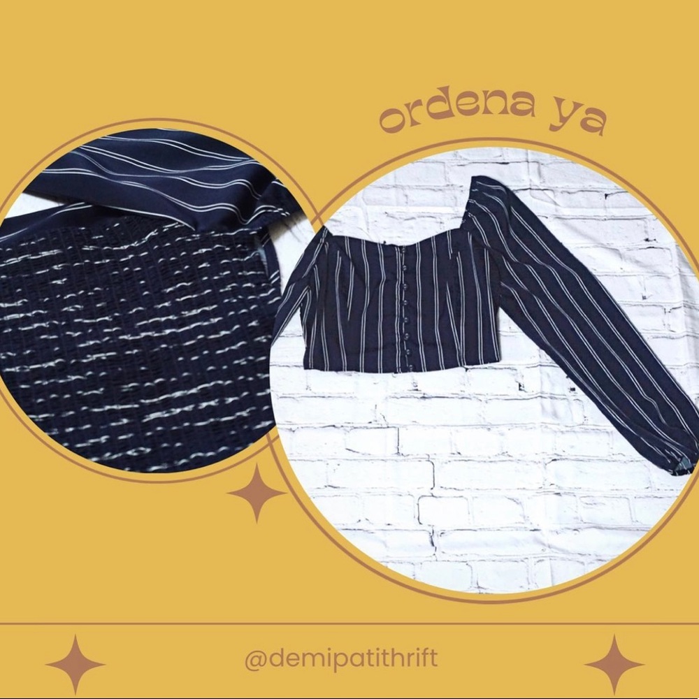 Cropped long sleeve top